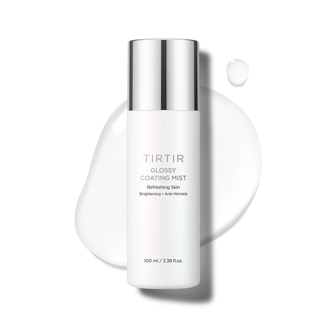 TIRTIR Glossy Coating Mist 100ml, Illuminating Polyglutamic Acid Face Mist for Fresh, Glowing Skin,Cooling, Soothing, Makeup Prep Spray tirtir