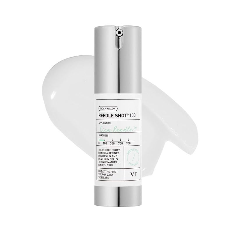 VT COSMETICS CICA Reedle Shot 100 Essence, Daily Face Essence, Centella Complex, Hyaluronic Acid, Green Propolis Extract for All Skin Types (30ml) VT COSMETICS