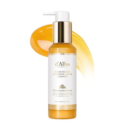 dâ€™Alba Piedmont Italian White Truffle Return Oil Cream Cleanser, Sebum & Makeup Removal, Hydrating, 150ml d'alba Piedmont