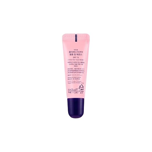 MIZON Collagenic Aqua Volume Lip Essence Treatment with Collagen Korean Lip Balm Moisturizing Soothing UV Protection No Fragrance - 10 ml Mizon
