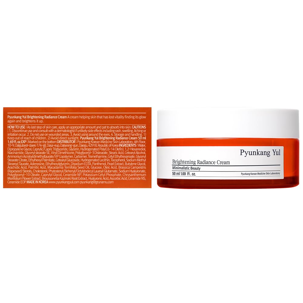 [PKY] Pyunkang Yul Radiance Vita Cream for Flawless and Radiant Skin with Vitamin C and 6 Hyaluronic acids, Face Moisturizer for Deep Hydration, Korean Skincare (50ml) Mizon
