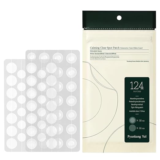 [PKY] Pyunkang Yul Calming Clear Spot Patch (Intensive + Slim Care) 124 Count - Hydrocolloid Acne Spot, Invisible Pimple, Blemishes & Zit Cover, Korean Skin Care Acne Stickers Mizon