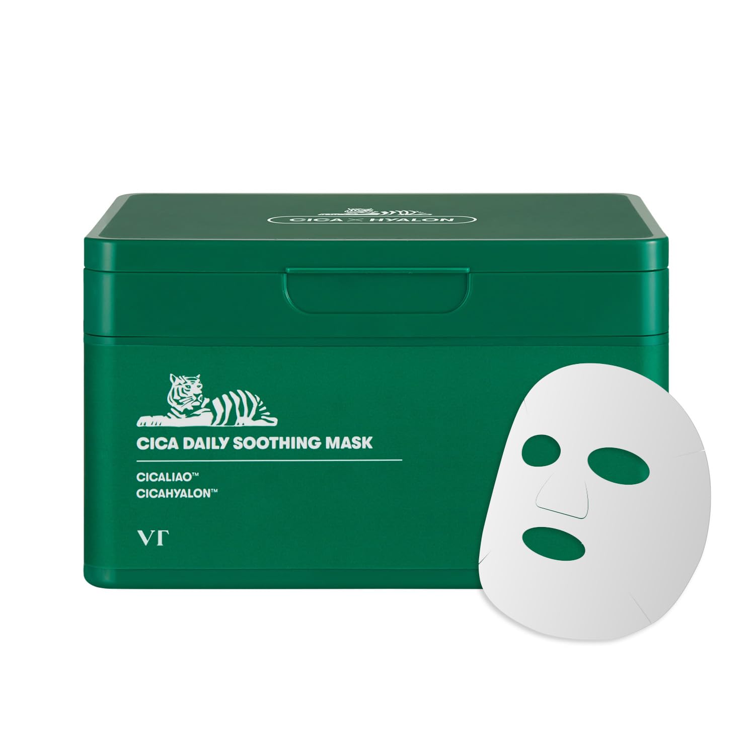 VT COSMETICS Daily Soothing Mask 30ea, Facial Sheet Mask Pick and Quick Dispenser Type Refreshing Moisturizing Korean Face Mask VT COSMETICS