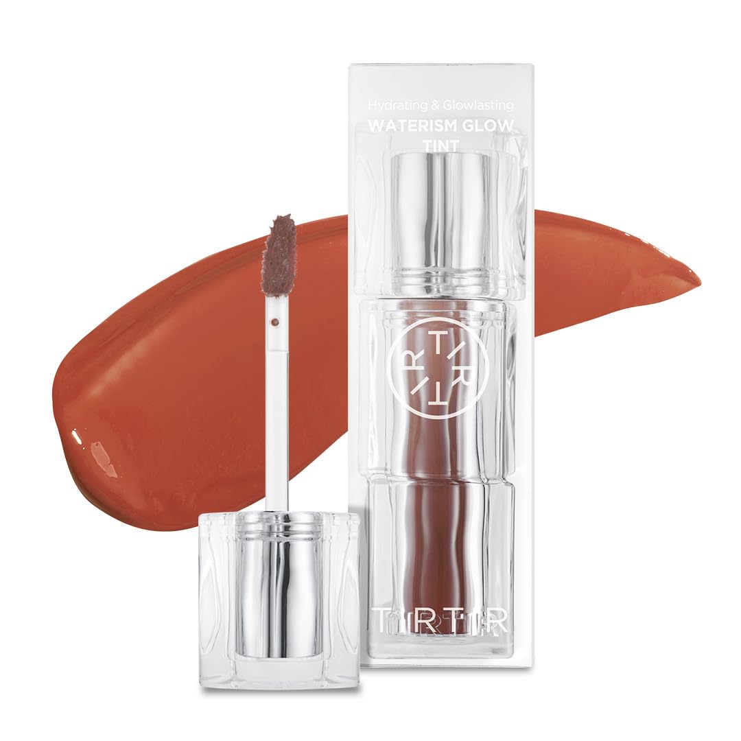 TIRTIR Waterism Tinted Lip Gloss #04 | FIG PEACH, 4 g â€“ Kiss Ready Lipgloss | 12H Long Lasting Non Sticky Natural Tinted Glow | Korean Multiuse Cheek and Lip | Tint for Women gift TirTir