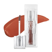 TIRTIR Waterism Tinted Lip Gloss #04 | FIG PEACH, 4 g â€“ Kiss Ready Lipgloss | 12H Long Lasting Non Sticky Natural Tinted Glow | Korean Multiuse Cheek and Lip | Tint for Women gift TirTir