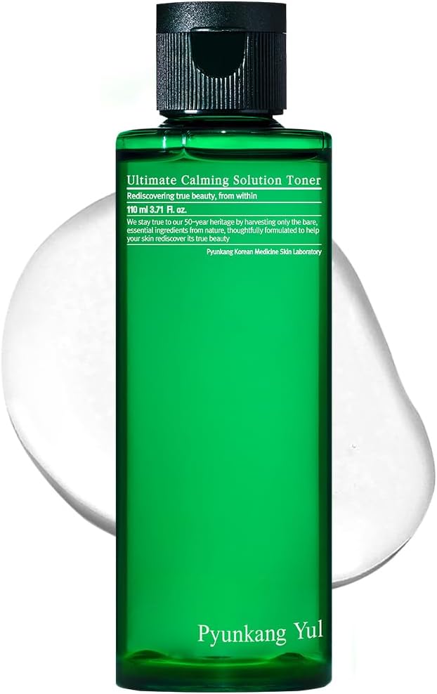 [PKY] Pyunkang Yul Ultimate Calming Solution Toner for Sensitive Skin with Patented Ingredients, Intensely Calms & Soothes Redness with CICA & Tea Tree, Korean Skincare (110ml) Pyunkang Yul