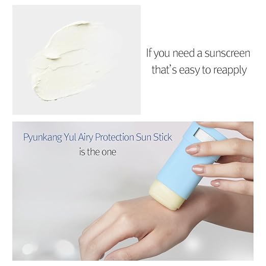 [PKY] Pyunkang Yul Airy Sun Stick SPF 50+ PA++++, Invisible Finish Sunscreen for Sensitive Skin, Non-Greasy & Travel-Friendly, Centella + Green Tea, Korean Skincare (17g) Mizon