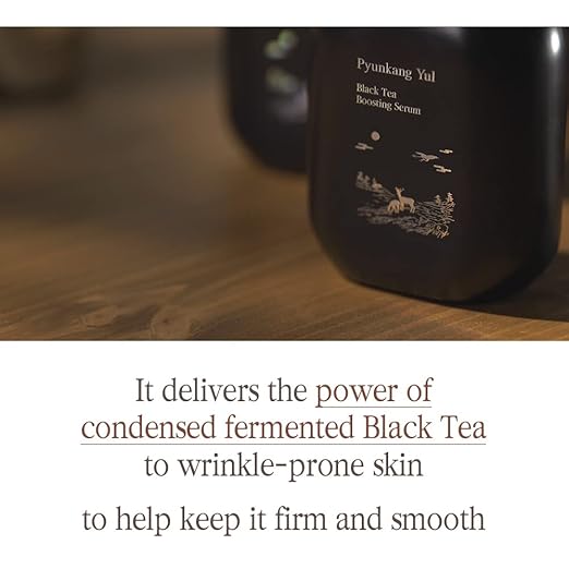 [PKY] Pyunkang Yul Black Tea Boosting Serum for Firm & Dull Skin, Kombucha Fermented Black Tea with Peptides for Fine Line Care, Korean Skincare (45 ml) Mizon