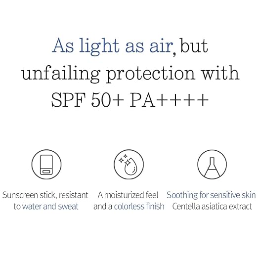 [PKY] Pyunkang Yul Airy Sun Stick SPF 50+ PA++++, Invisible Finish Sunscreen for Sensitive Skin, Non-Greasy & Travel-Friendly, Centella + Green Tea, Korean Skincare (17g) Mizon