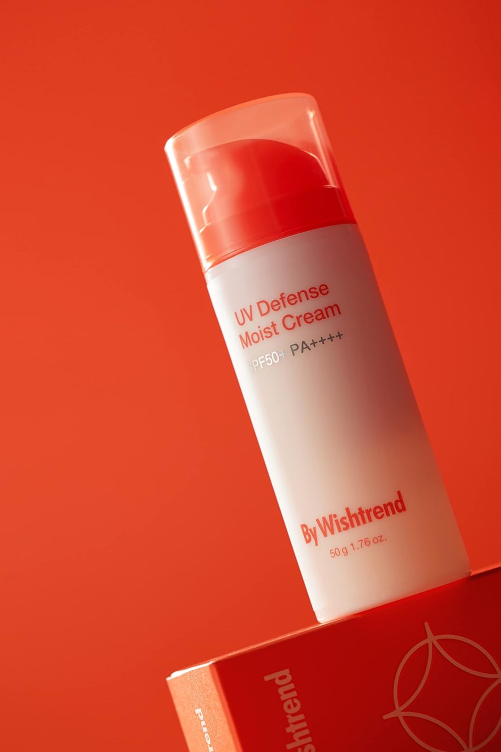 By Wishtrend UV Defense Moist Cream SPF 50+ PA++++ - Broad-Spectrum Sunscreen | Protects Against UVA, UVB, Infrared Radiation, Blue Light | Panthenol & Adenosine | No White Cast, All Skin Types, 50ml By Wishtrend