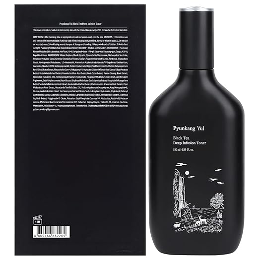 [PKY] Pyunkang Yul Black Tea Deep Infusion Toner for Firm & Dull Skin, Kombucha Fermented Black Tea, Hydrating Anti-Aging Care with Hyaluronic Acid & Ceramide, Korean Skincare (130 ml) Mizon