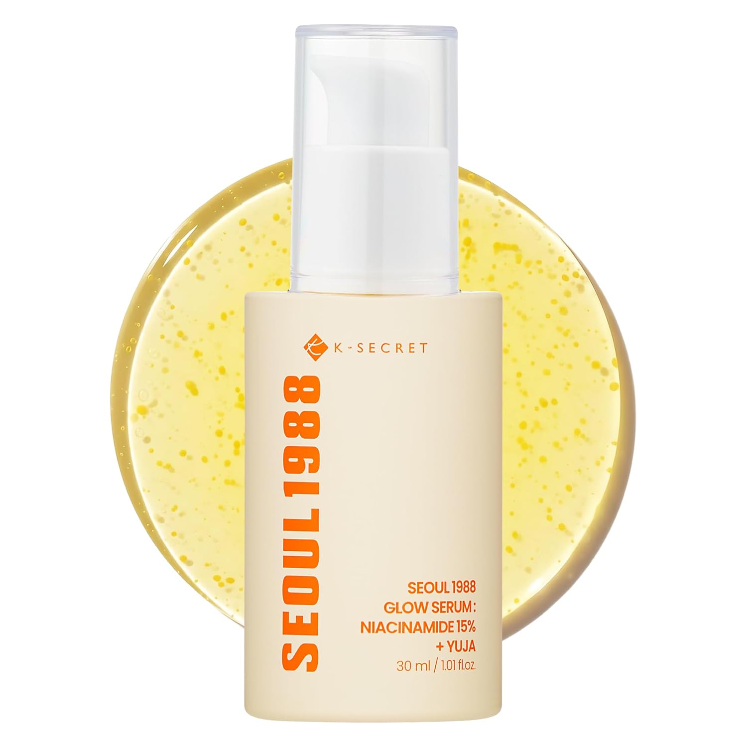 K-SECRET SEOUL 1988 Niacinamide Glow Serum â€“ Formulated with 15% Niacinamide and Yuja | Hydrating Facial Serum for Dark Spots, Uneven Skin Tone | Korean Skincare, 30ml K-SECRET