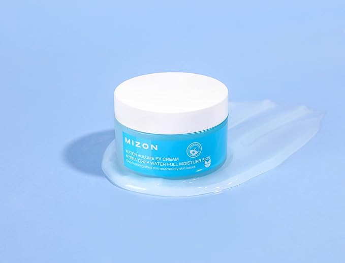 MIZON Water Volume EX Cream, Daily Hydrating Gel Moisturizer for All Skin Types, 100ml Mizon