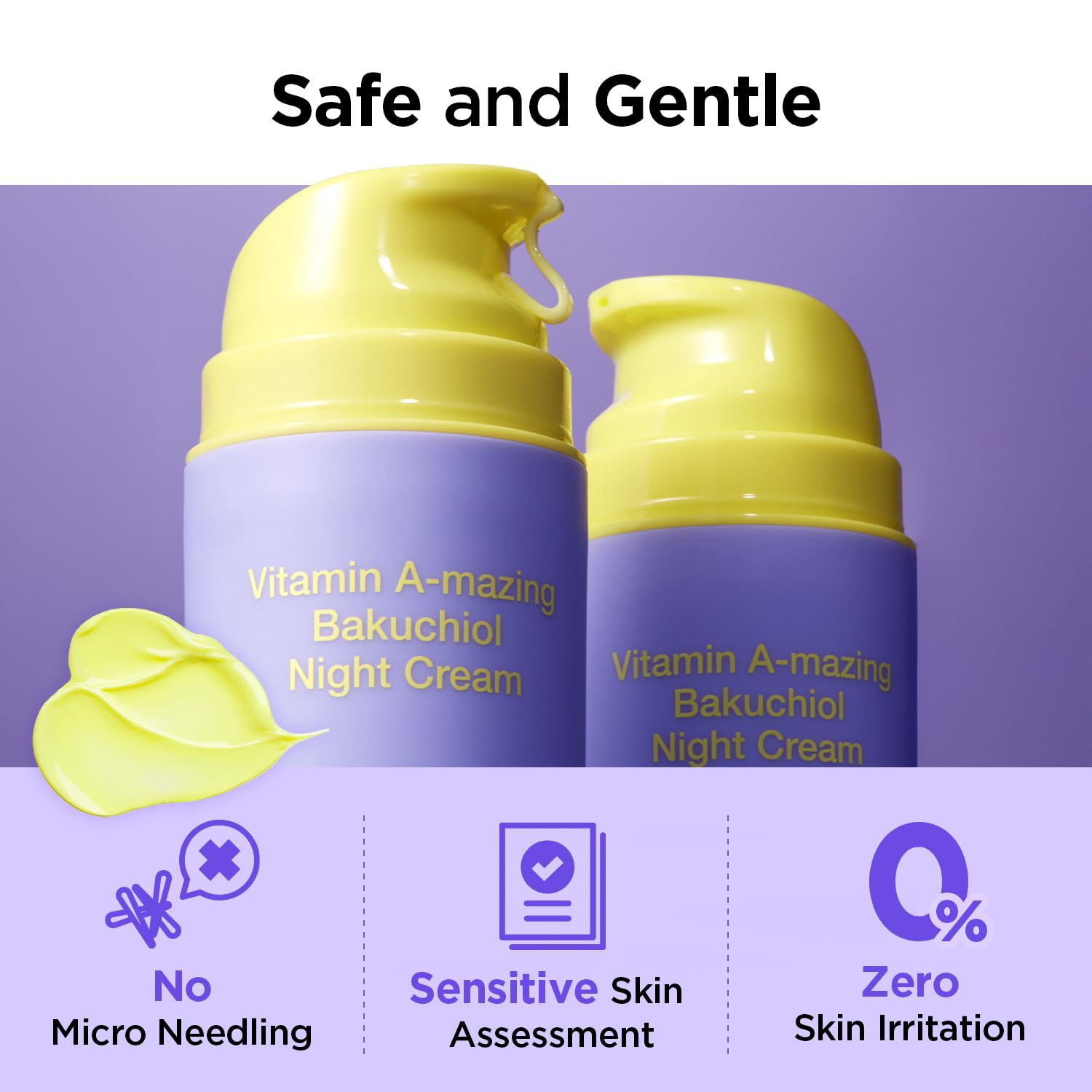 By Wishtrend Vitamin A-mazing Bakuchiol Night Cream - Anti-Aging Face Moisturizer | Retinal & Bakuchiol | Boosts Elasticity, Reduces Fine Lines & Wrinkles, Promotes Cell Renewal, Youthful Skin, 30g Wishtrend