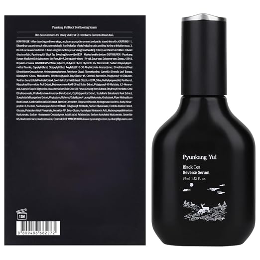 [PKY] Pyunkang Yul Black Tea Boosting Serum for Firm & Dull Skin, Kombucha Fermented Black Tea with Peptides for Fine Line Care, Korean Skincare (45 ml) Mizon