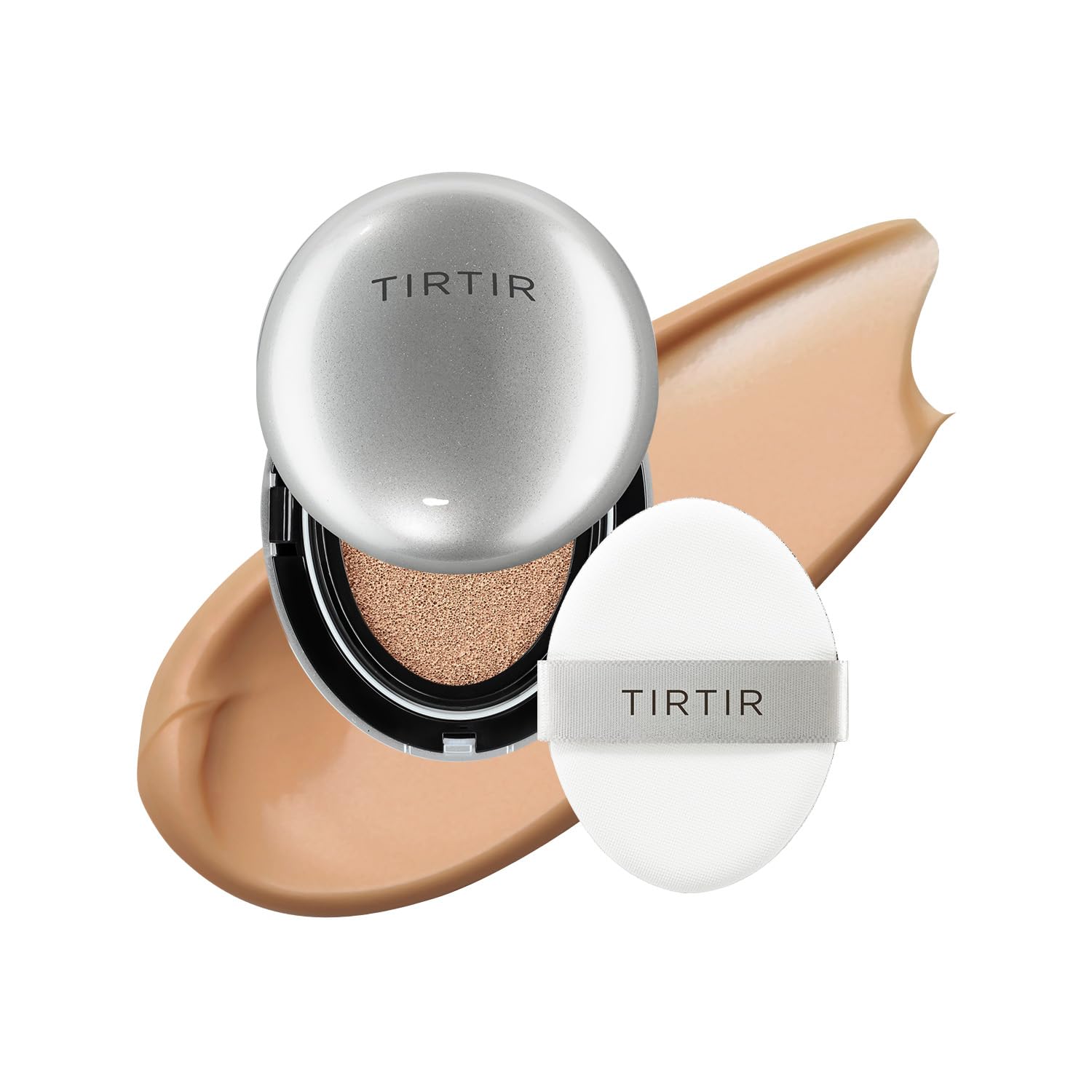 TIRTIR Mask Fit Aura Cushion Foundation, Full coverage, Skin fit, Satin Glow Finish, Korean Cushion Foundation #33C HAZEL, 4.5g TirTir