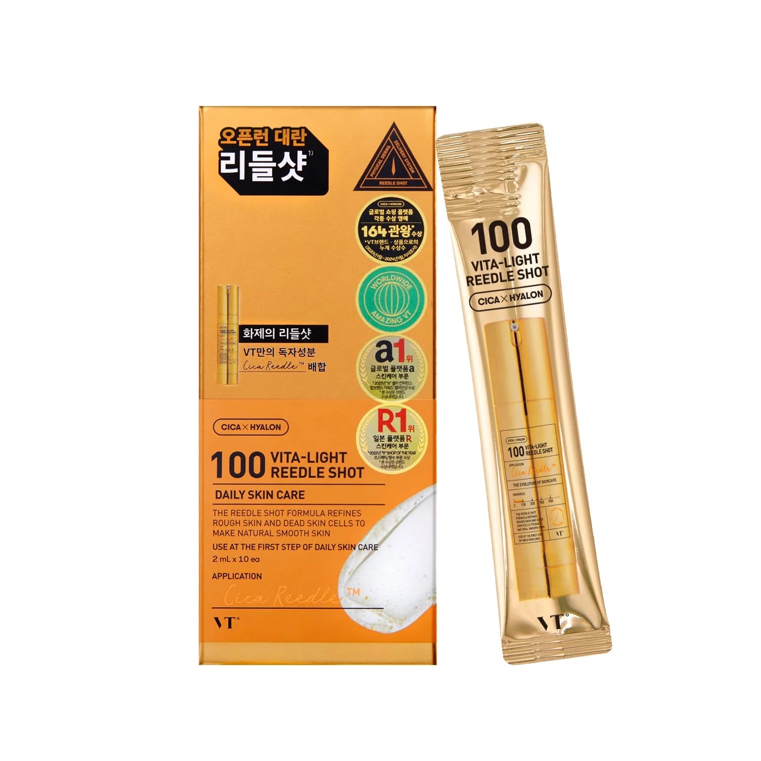 VT Cosmetics Vita-Light Reedle Shot 100 Stick 2Ml (10Ea)