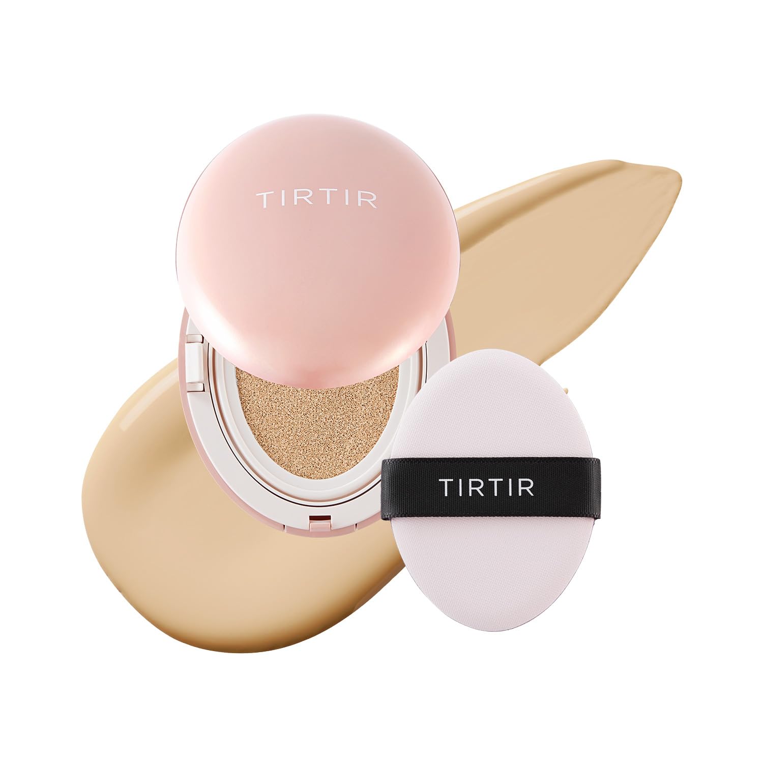 TIRTIR Mask All-Cover Cushion Foundation | Full coverage, Skin fit, Satin Glow Finish | Korean Cushion Foundation #21W NATURAL IVORY | 4.5g TirTir
