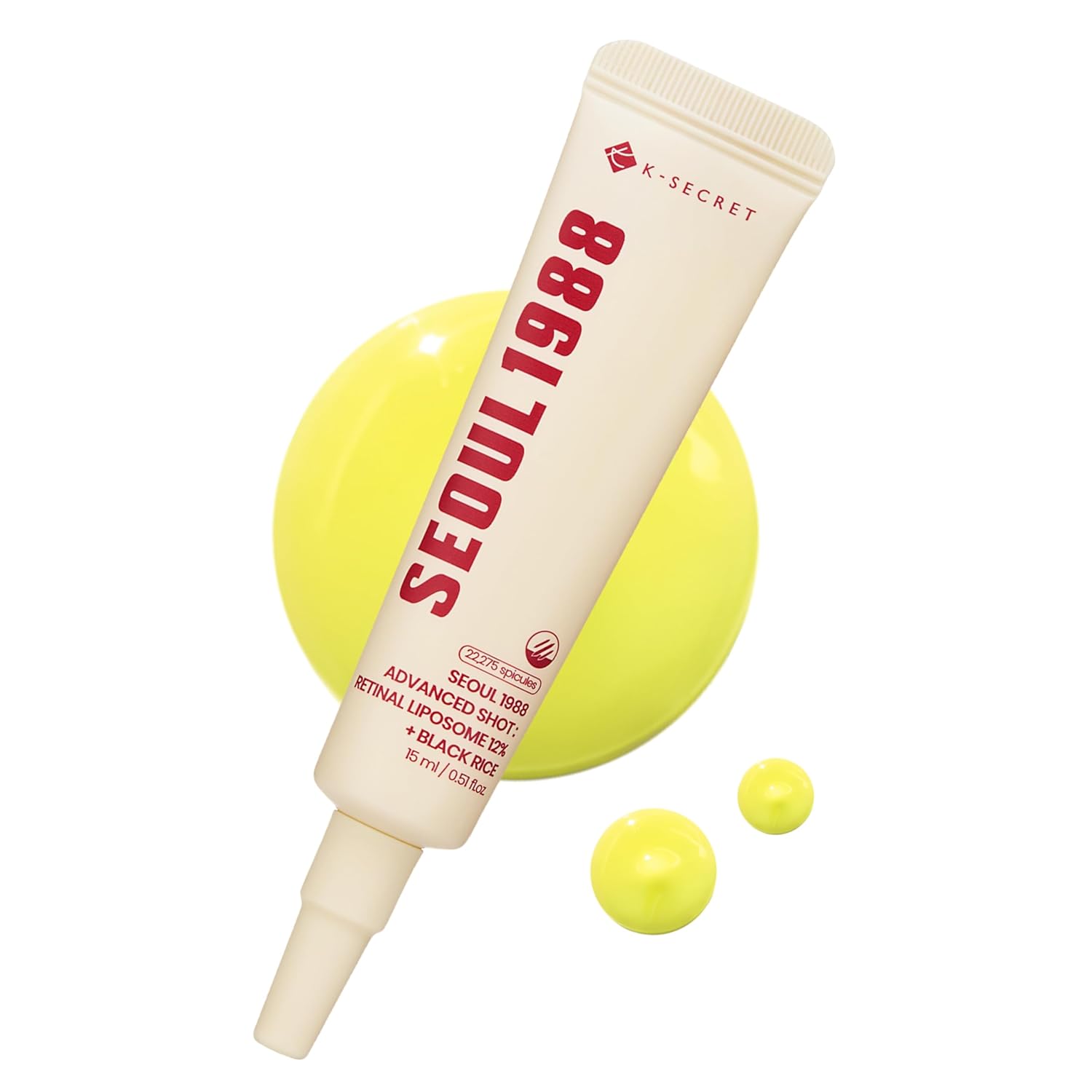 K-SECRET SEOUL 1988 Retinal Advanced Shot Formulated with 22,275 Spicules and Advanced Retinal Liposome 12% | Fine Lines and Skin Texture Care Serum | Korean Skincare, 15ml K-SECRET