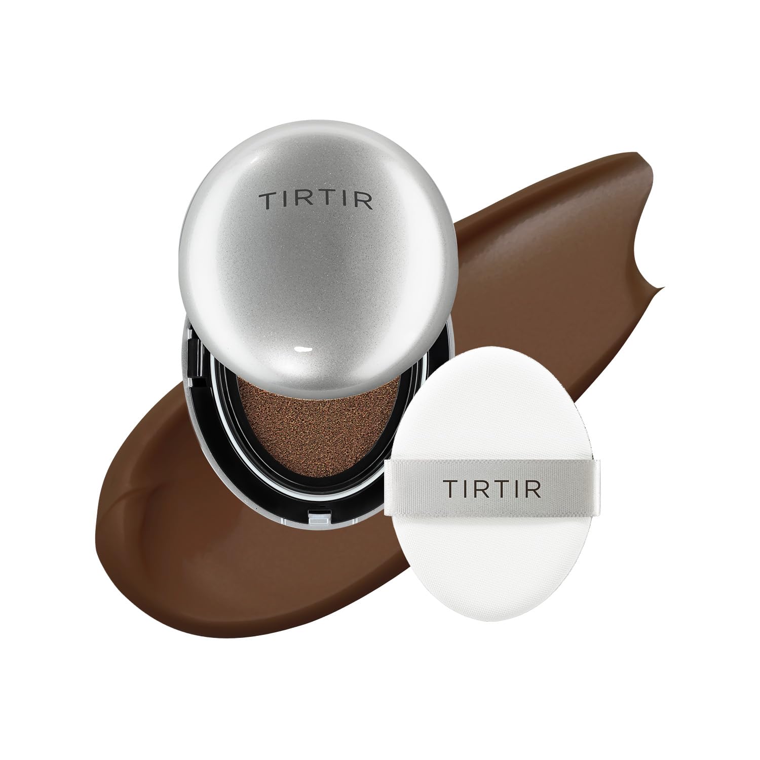 TIRTIR Mask Fit Aura Cushion Foundation, Full coverage, Skin fit, Satin Glow Finish, Korean Cushion Foundation #51N FUDGE, 4.5g TirTir