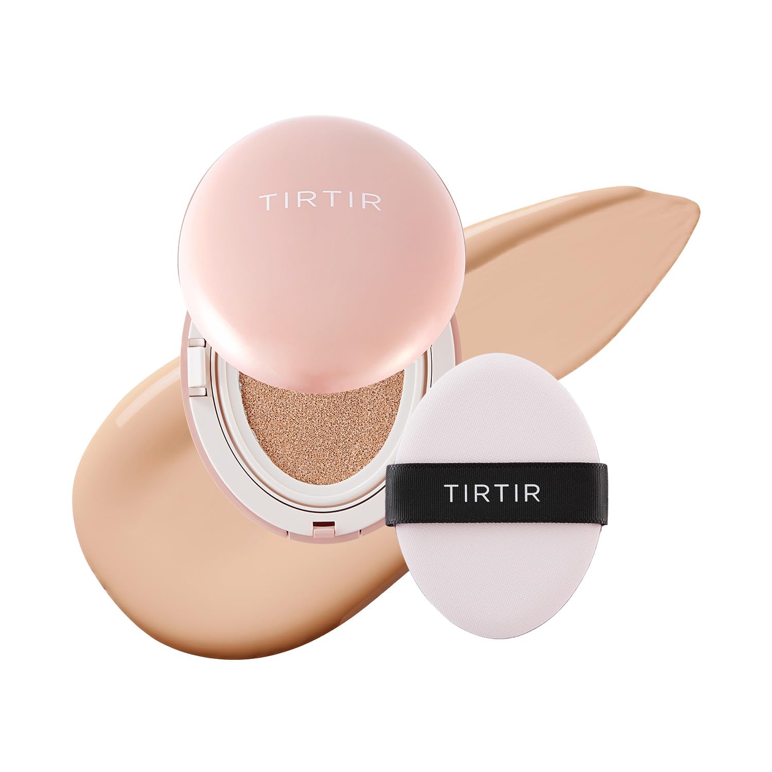 TIRTIR Mask All-Cover Cushion Foundation | Full coverage, Skin fit, Satin Glow Finish | Korean Cushion Foundation #21C COOL IVORY | 4.5g TirTir