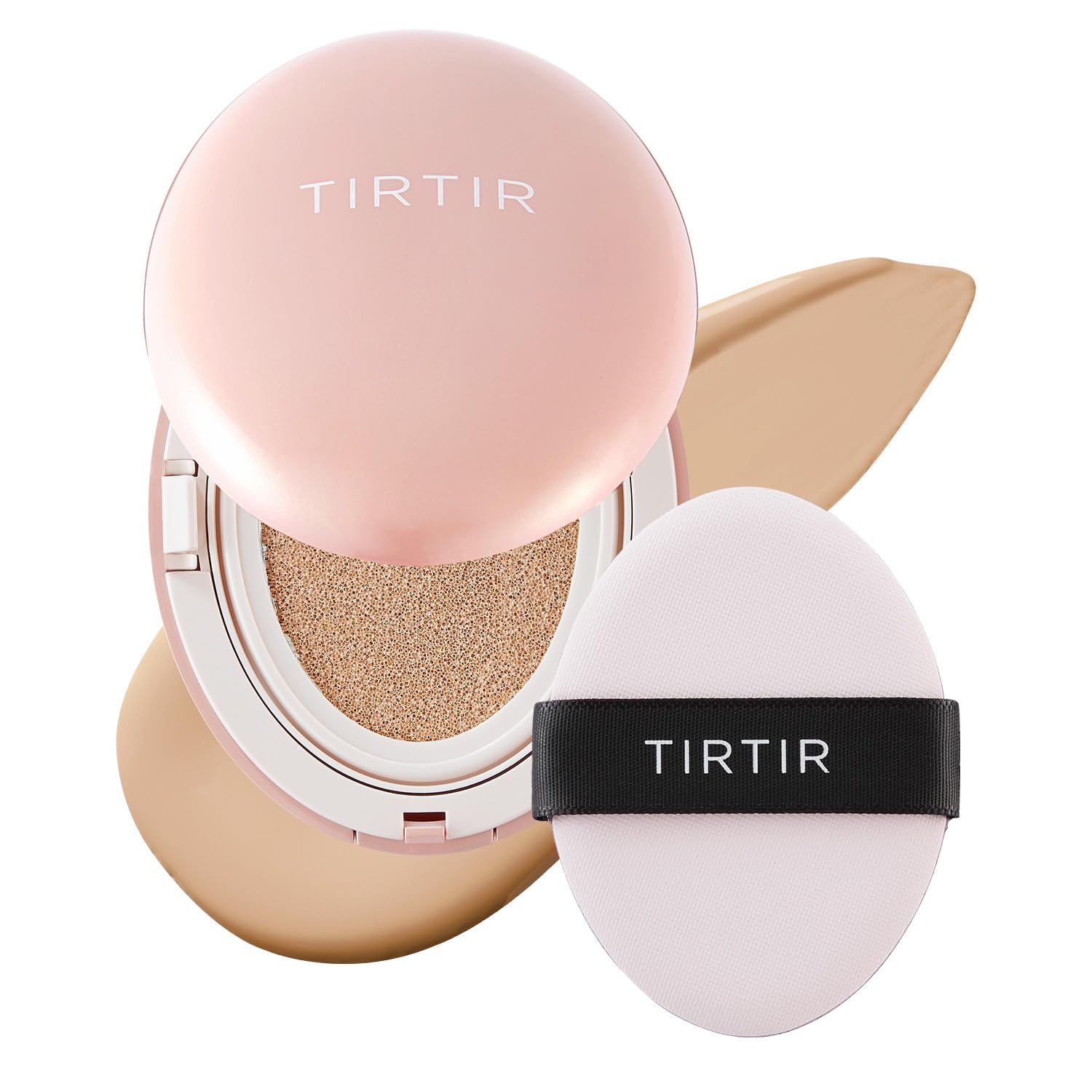 TIRTIR Mask All-Cover Cushion Foundation | Full coverage, Skin fit, Satin Glow Finish | Korean Cushion Foundation #23N SAND | 18g TirTir