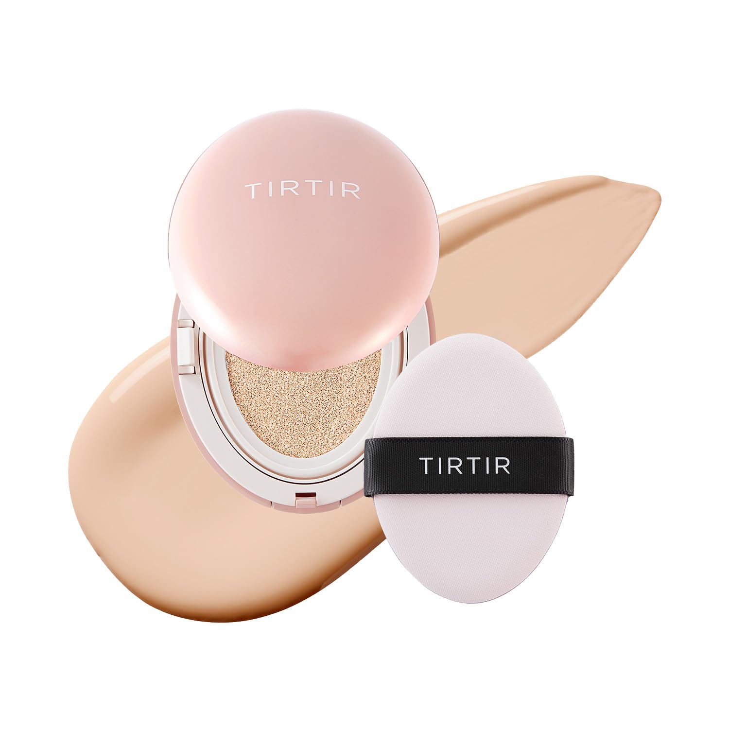 TIRTIR Mask All-Cover Cushion Foundation | Full coverage, Skin fit, Satin Glow Finish | Korean Cushion Foundation #15C FAIR PORCELAIN | 4.5g TirTir