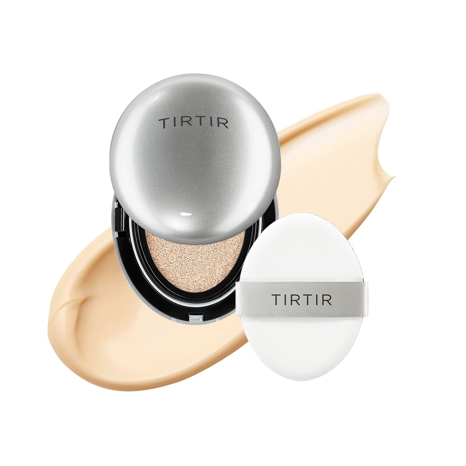 TIRTIR Mask Fit Aura Cushion Foundation, Full coverage, Skin fit, Satin Glow Finish, Korean Cushion Foundation #13N FAIR IVORY, 4.5g TirTir