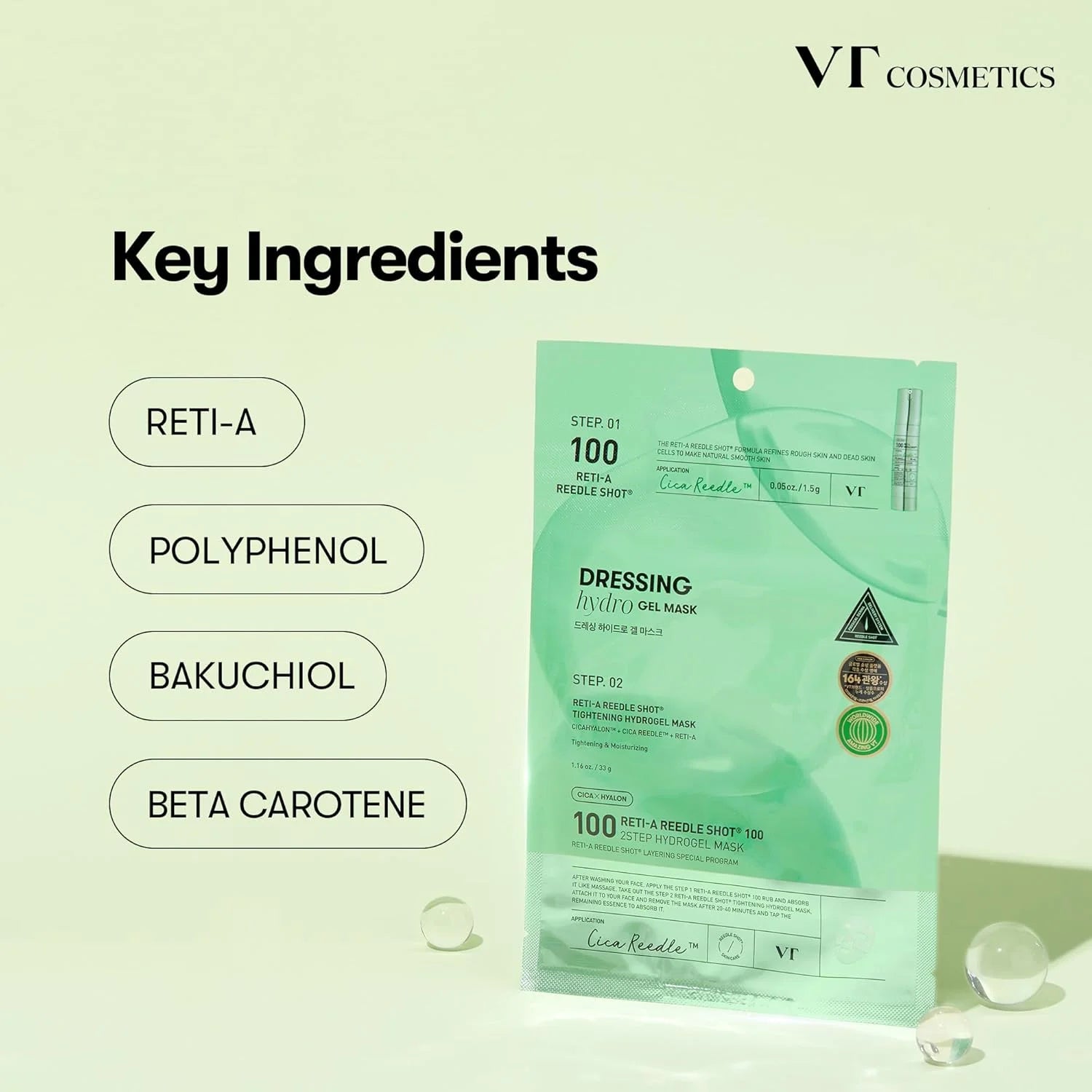 VT Cosmetics Reti-A Reedle Shot 100 2-Step Hydrogel Mask