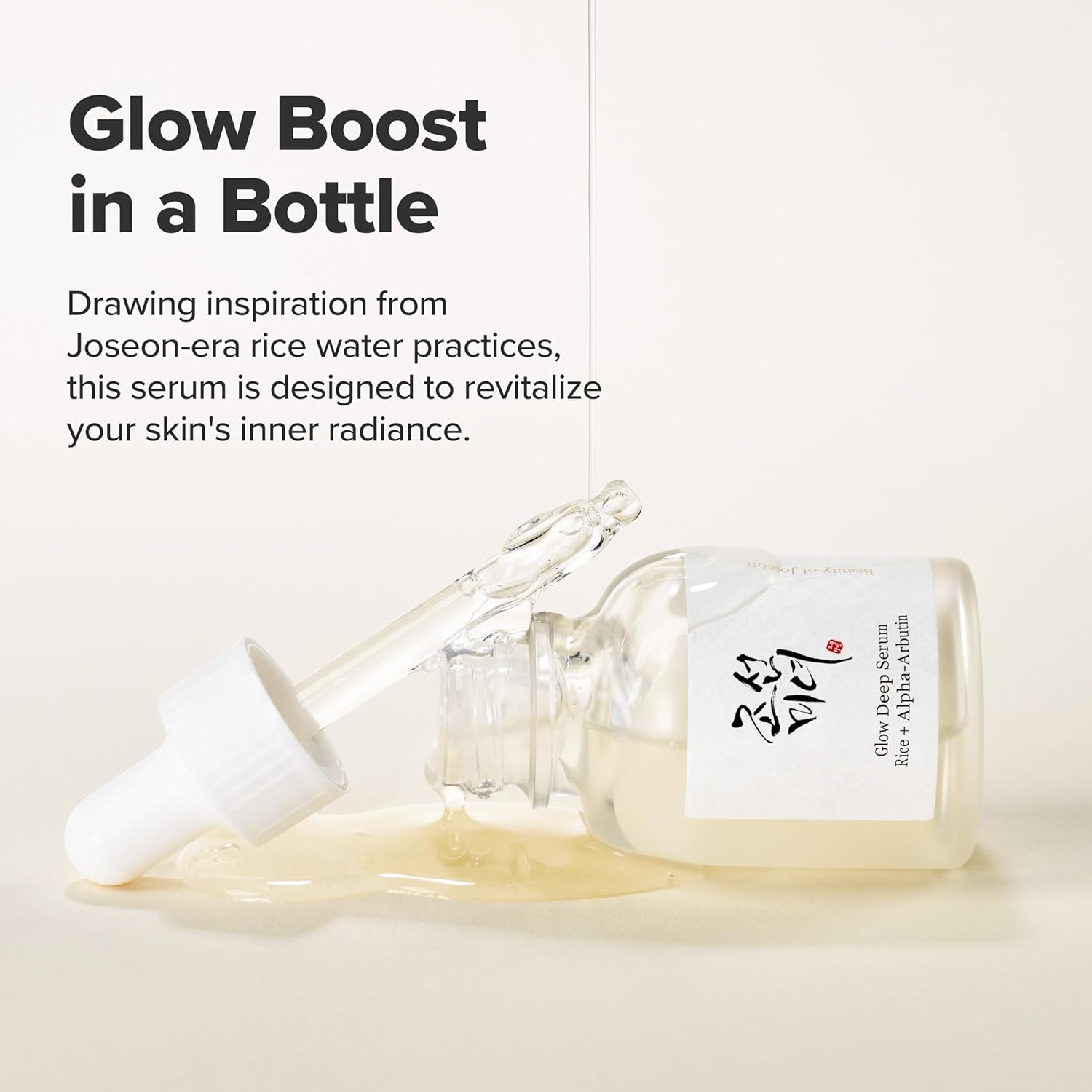Beauty of Joseon Glow Deep Serum Rice + Alpha-Arbutin, Korean Serum Brightens Dark Spots (30 ml) Beauty of Joseon