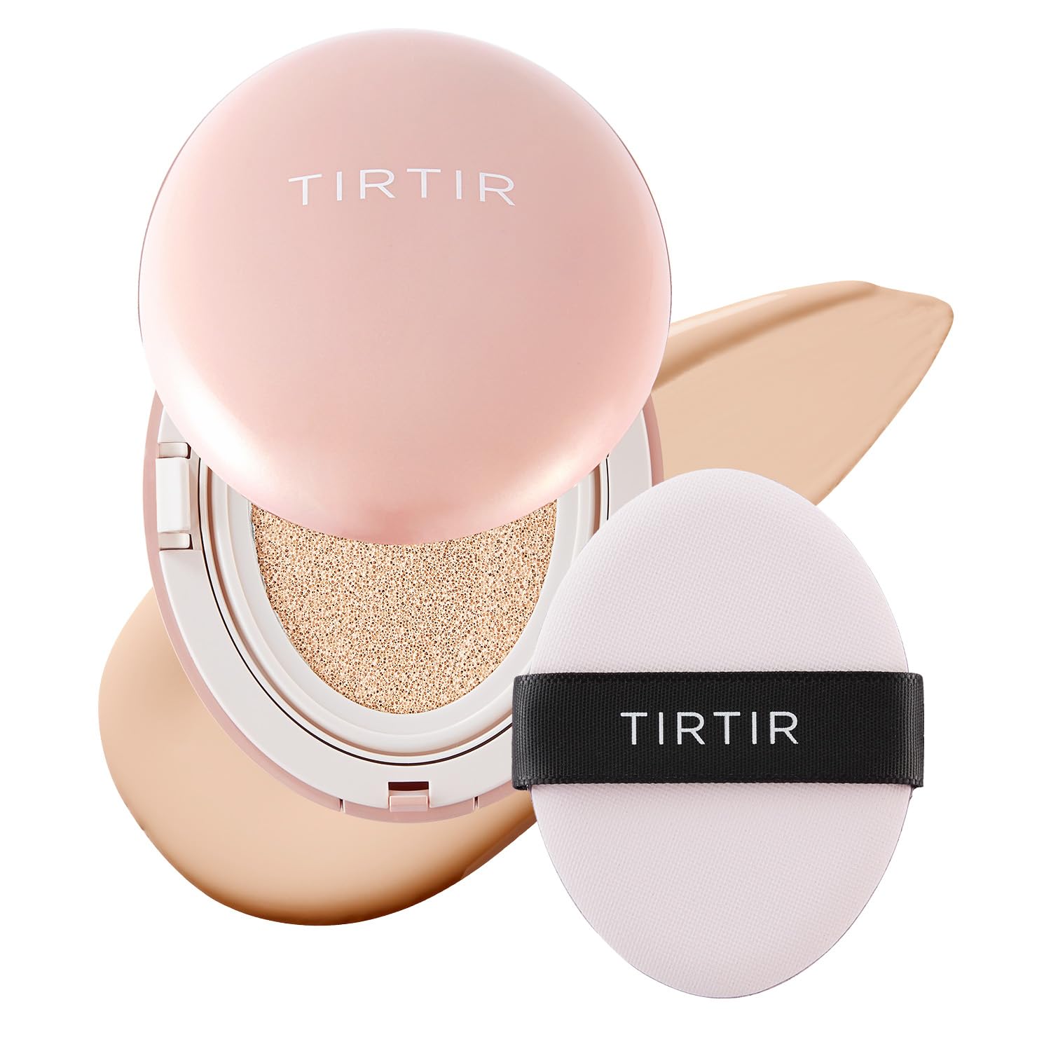 TIRTIR Mask All-Cover Cushion Foundation | Full coverage, Skin fit, Satin Glow Finish | Korean Cushion Foundation #15C FAIR PORCELAIN | 18g TirTir