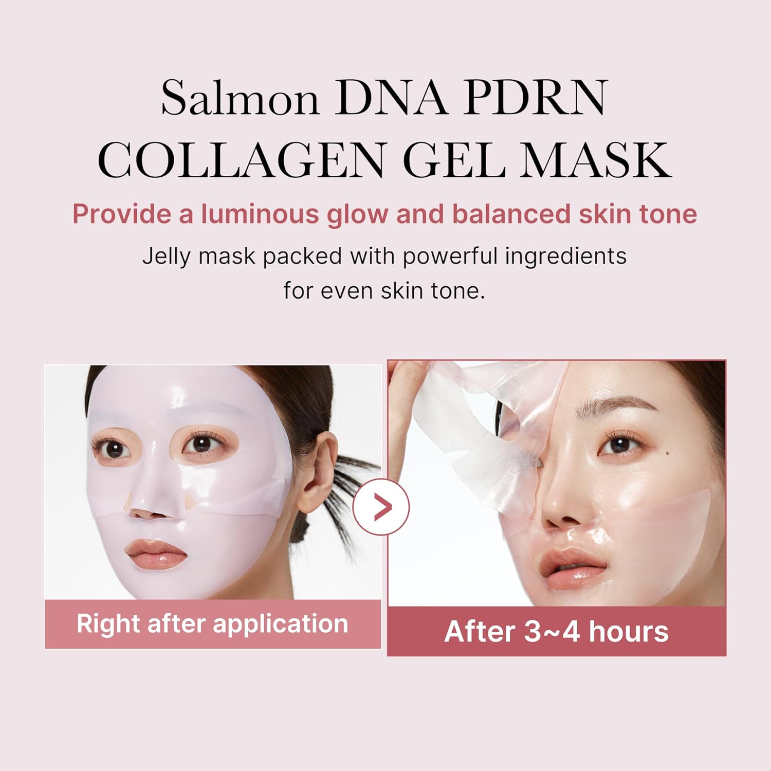 medicube Salmon DNA PDRN pink collagen jelly gel mask | overnight face mask for glass glow skin- elasticity, hydrating, firming and moisturizing | korean skincare, 28 g medicube
