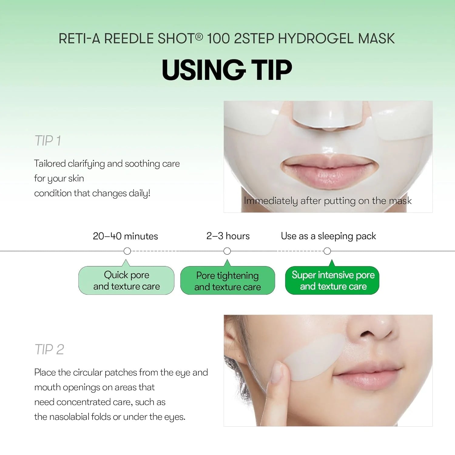VT Cosmetics Reti-A Reedle Shot 100 2-Step Hydrogel Mask
