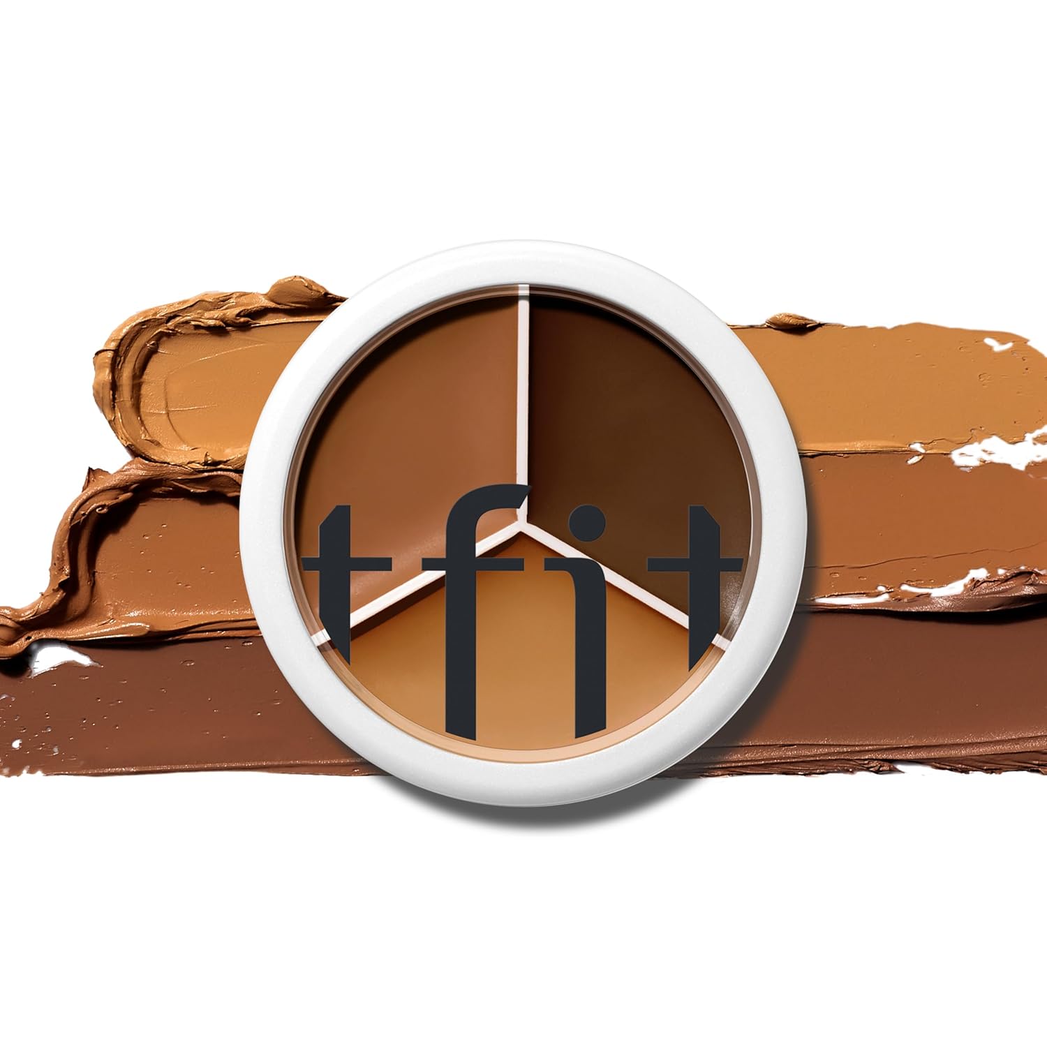 TFIT Multi-Use Pot Concealer - Triple Palette | High-Pigmented, Full Coverage & Crease-Proof | Korean Concealer for Dark Circles, Redness & Blemishes (05 Deep, 0.52 Oz) Beauty Matters