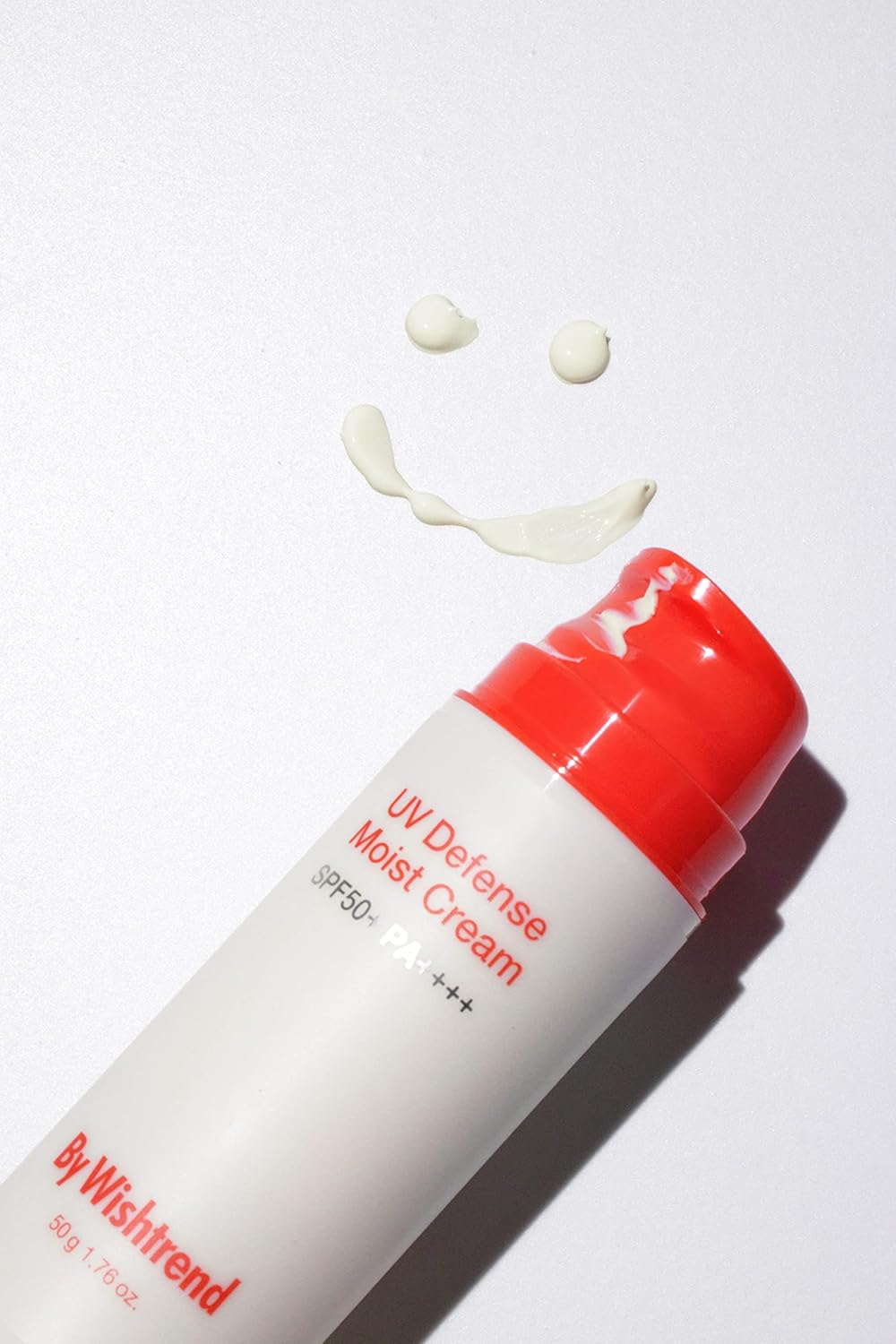 By Wishtrend UV Defense Moist Cream SPF 50+ PA++++ - Broad-Spectrum Sunscreen | Protects Against UVA, UVB, Infrared Radiation, Blue Light | Panthenol & Adenosine | No White Cast, All Skin Types, 50ml By Wishtrend