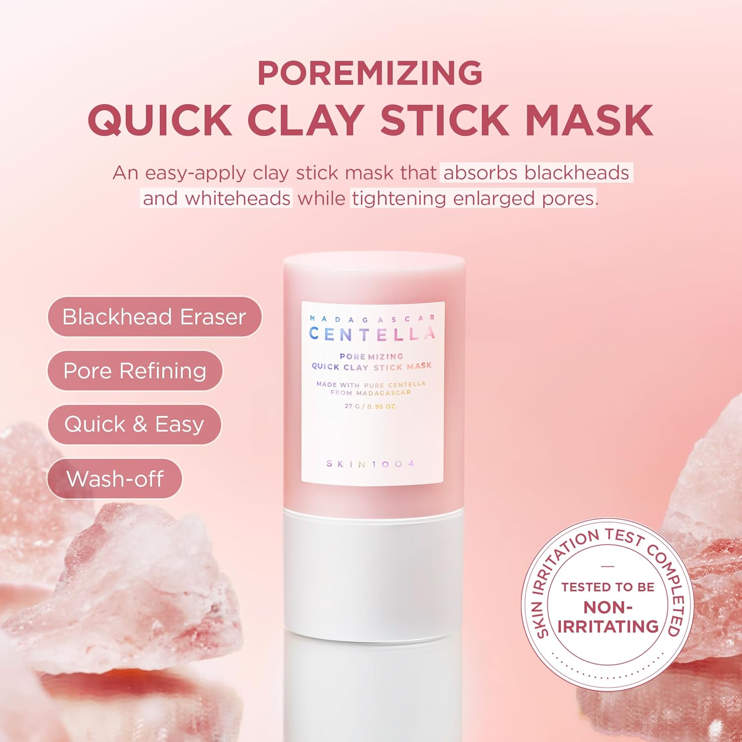 SKIN1004 Madagascar Centella Pore | Tightening Clay Stick Mask with Red Bean & 5 Clays, 27g SKIN1004