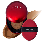 TIRTIR Mask Fit Red Cushion Foundation, Full coverage, Skin fit, Satin Glow Finish, Korean Cushion Foundation #45N SADDLE BROWN, 18g TirTir