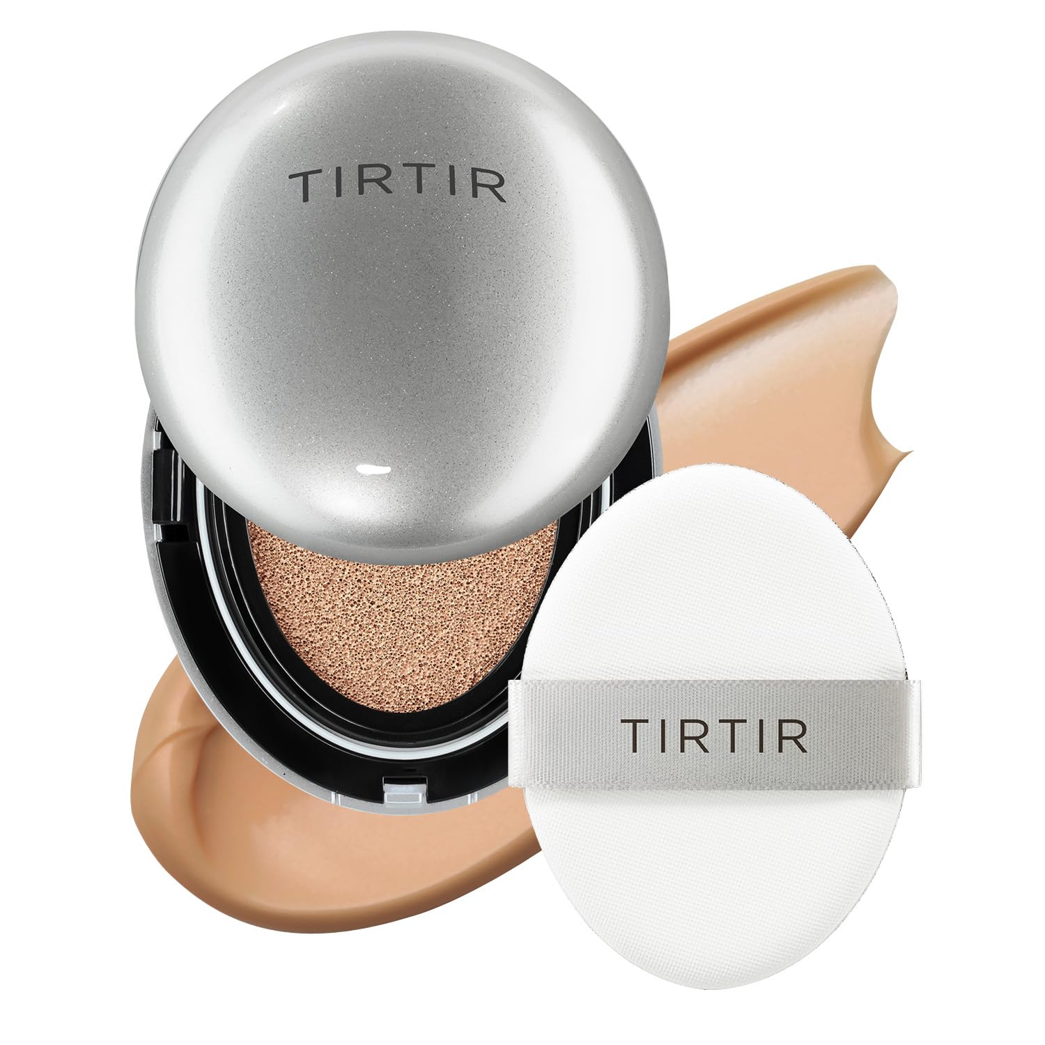 TIRTIR Mask Fit Aura Cushion Foundation, Full coverage, Skin fit, Satin Glow Finish, Korean Cushion Foundation #33C HAZEL, 18g TirTir