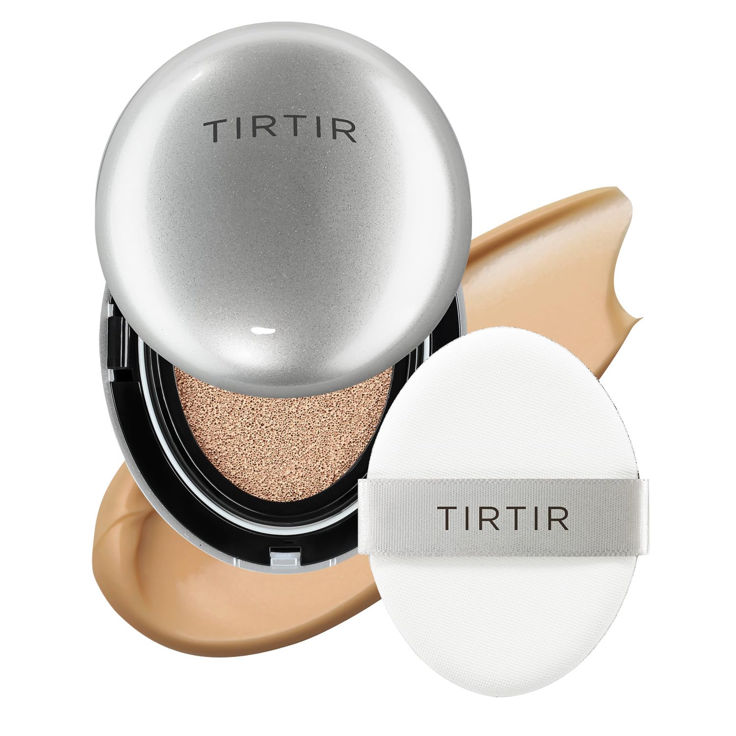 TIRTIR Mask Fit Aura Cushion Foundation, Full coverage, Skin fit, Satin Glow Finish, Korean Cushion Foundation #33N MACCHIATO, 18g TirTir