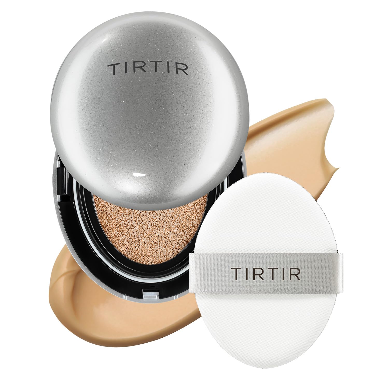 TIRTIR Mask Fit Aura Cushion Foundation, Full coverage, Skin fit, Satin Glow Finish, Korean Cushion Foundation #31N FRENCH BEIGE, 18g TirTir