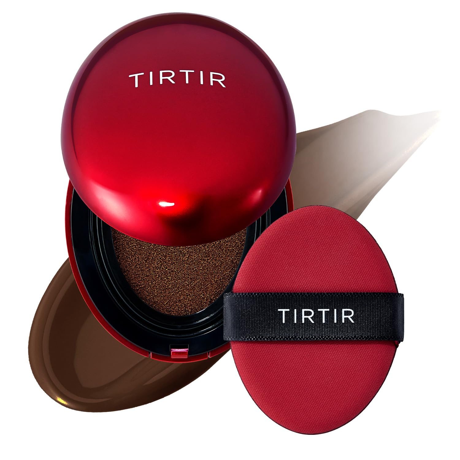 TIRTIR Mask Fit Red Cushion Foundation, Full coverage, Skin fit, Satin Glow Finish, Korean Cushion Foundation #51N FUDGE,4.5g TirTir