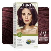 Naturtint Permanent Hair Colour Gel Mahogany Brown 4M | For Optimal Scalp Care | Long Lasting Hair Colour | Ammonia Free Vegan | No Parabens | Enriched with Olives & Organic Shea Butter NATURTINT