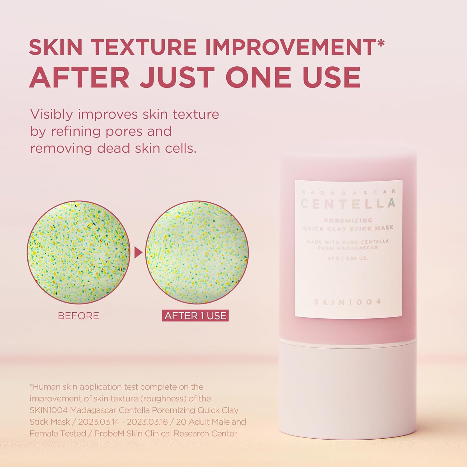 SKIN1004 Madagascar Centella Pore | Tightening Clay Stick Mask with Red Bean & 5 Clays, 27g SKIN1004