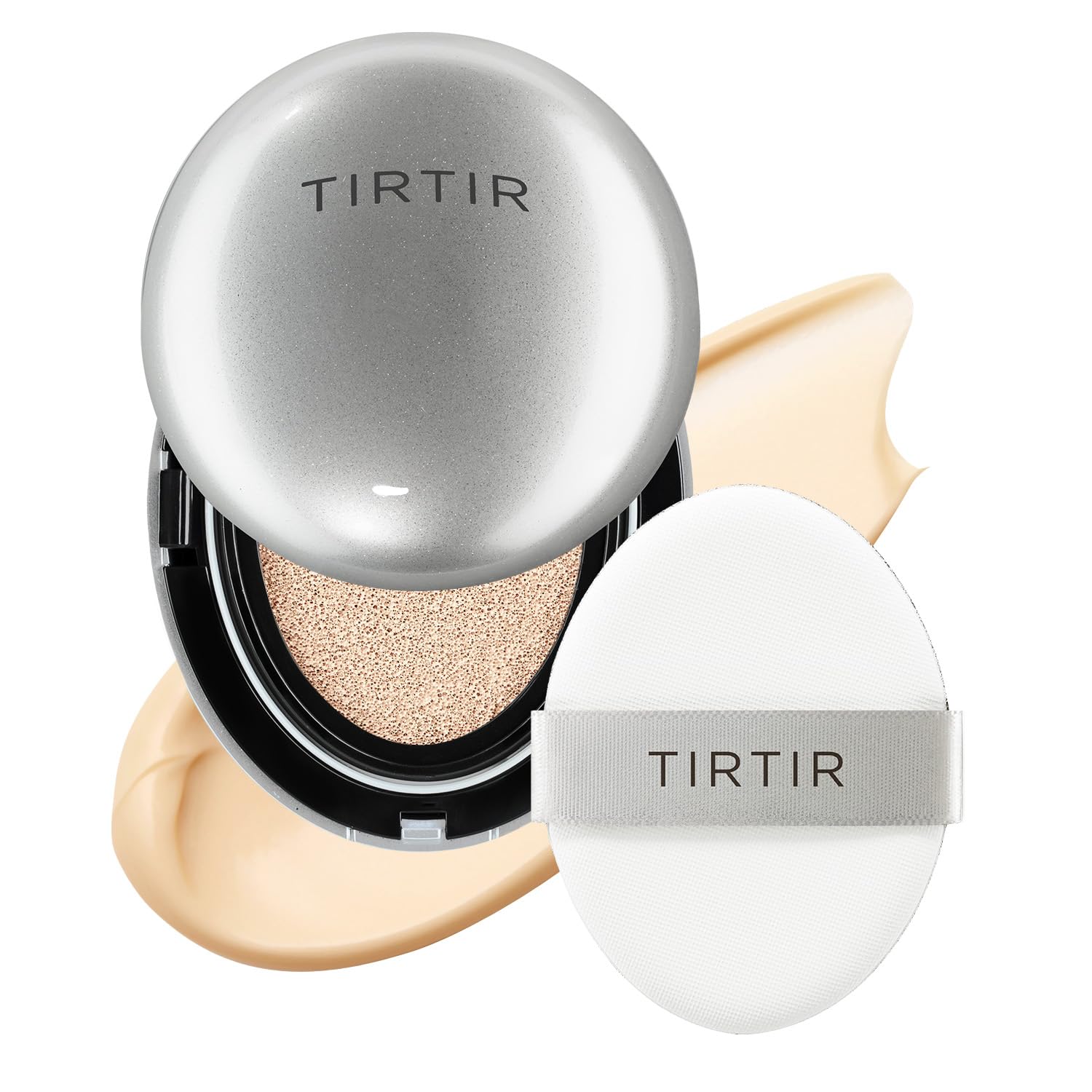TIRTIR Mask Fit Aura Cushion Foundation, Full coverage, Skin fit, Satin Glow Finish, Korean Cushion Foundation #13N FAIR IVORY, 18g TirTir