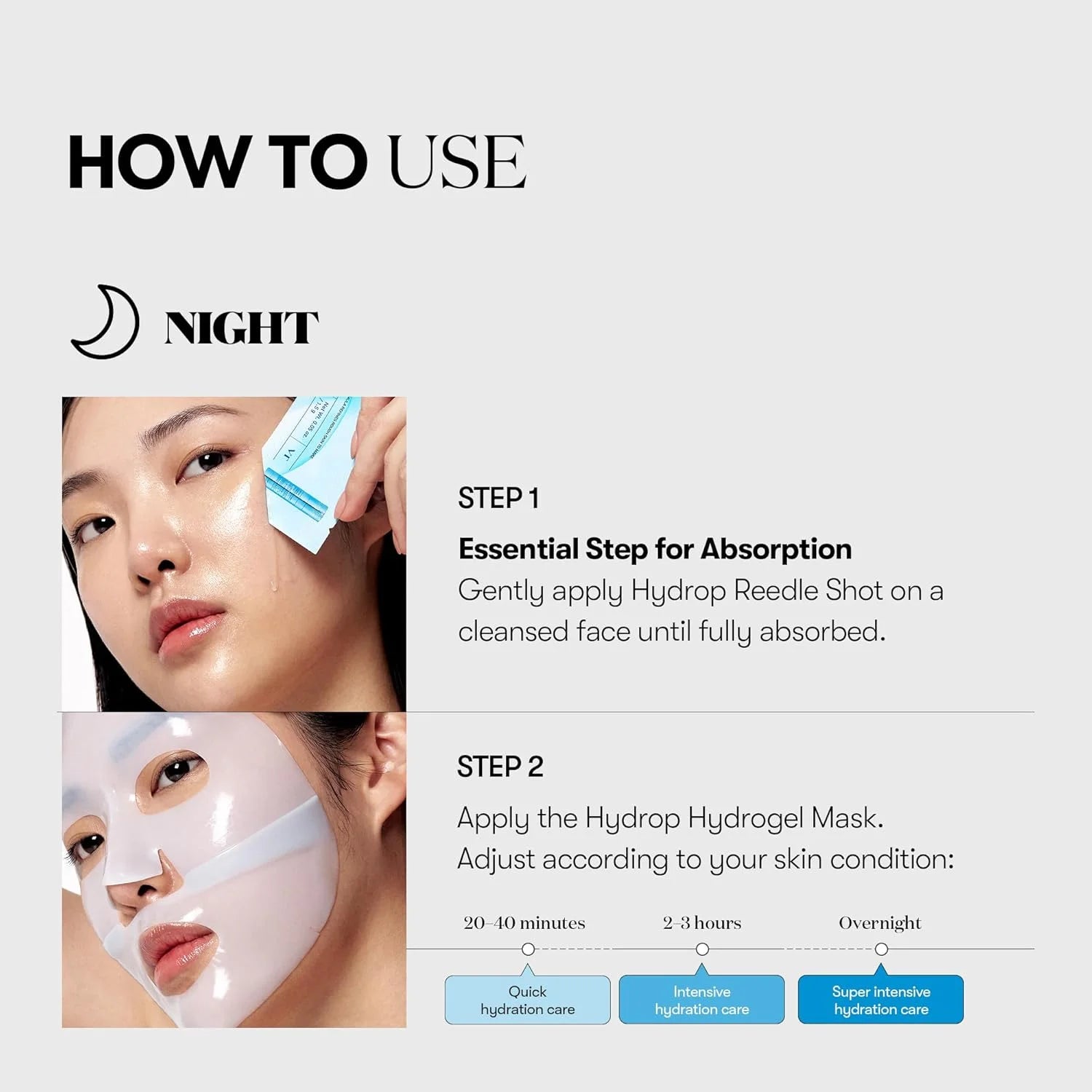 VT Cosmetics Hydrop Reedle Shot 100Hl 2-Step Hydrogel Mask