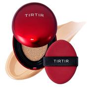 TIRTIR Mask Fit Red Cushion Foundation, Full coverage, Skin fit, Satin Glow Finish, Korean Cushion Foundation #22N SHELL BEIGE, 18g TirTir