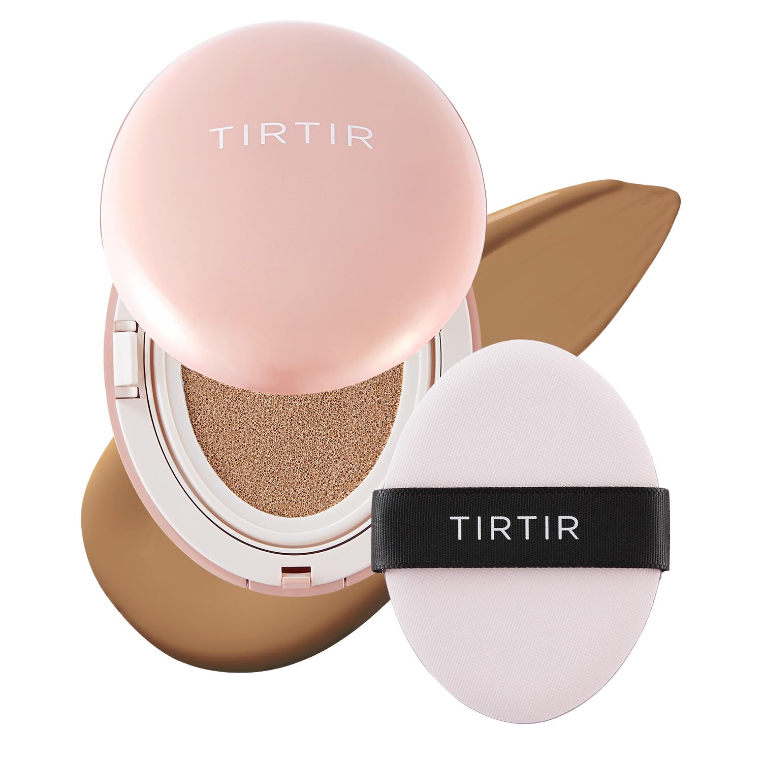 TIRTIR Mask All-Cover Cushion Foundation | Full coverage, Skin fit, Satin Glow Finish | Korean Cushion Foundation #33N MACCHIATO | 18g TirTir