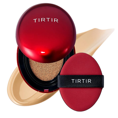 TIRTIR All Skin Mask Fit Red Cushion Foundation, Full Coverage, Skin Fit, Satin Glow Finish, Korean Cushion Foundation #28N Oat, 4.5G TirTir