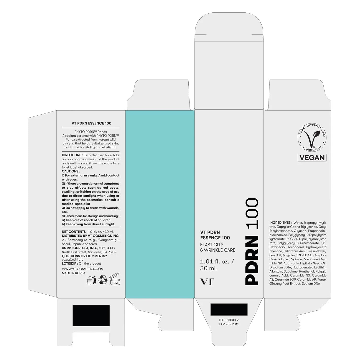 VT Cosmetics Pdrn 100 Essence