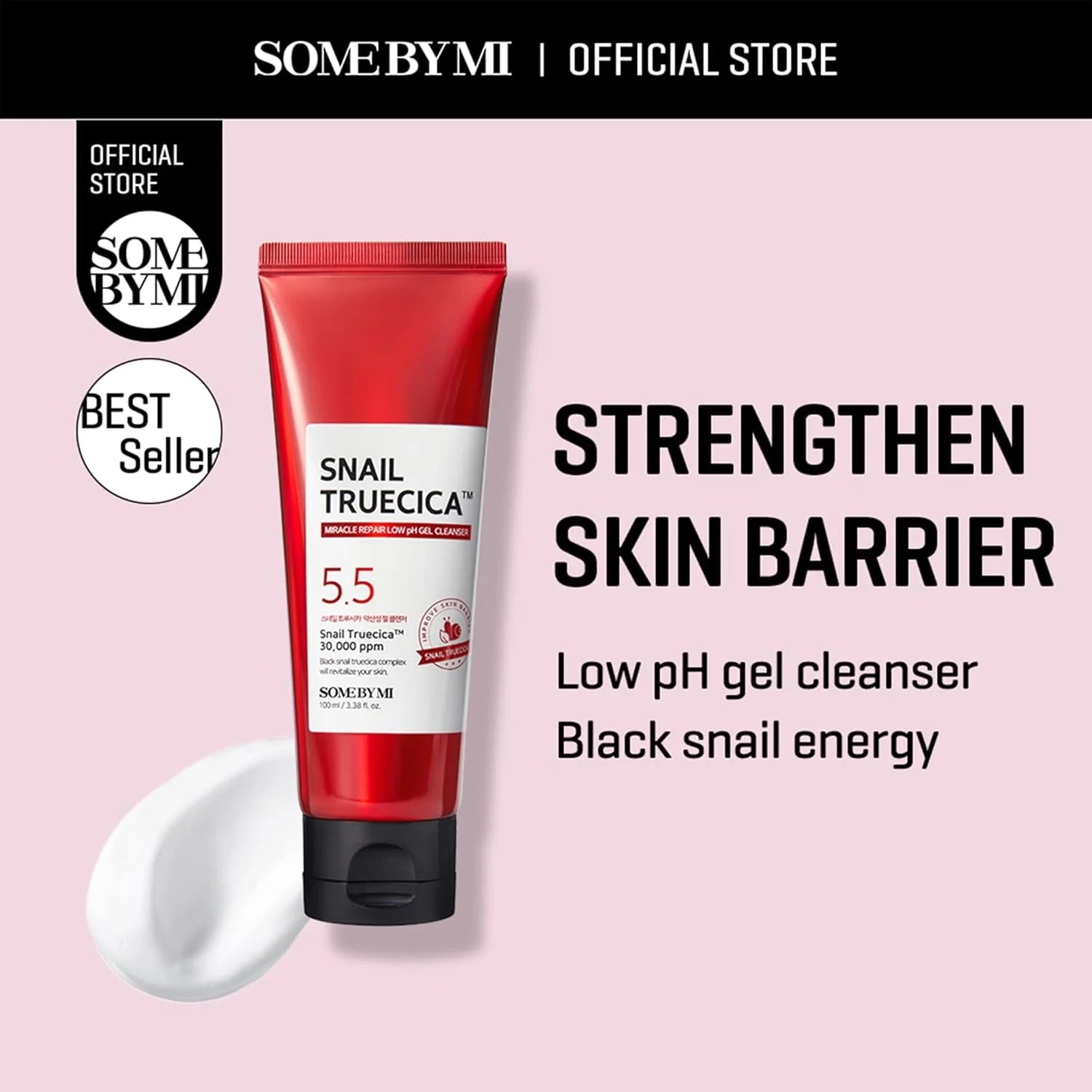 Some By Mi Snail Truecica Miracle Repair Low Ph Gel Cleanser 100Ml